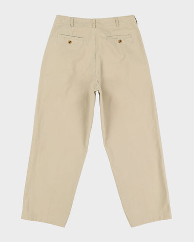 Vintage 90s Beige Pleated Trousers - W32