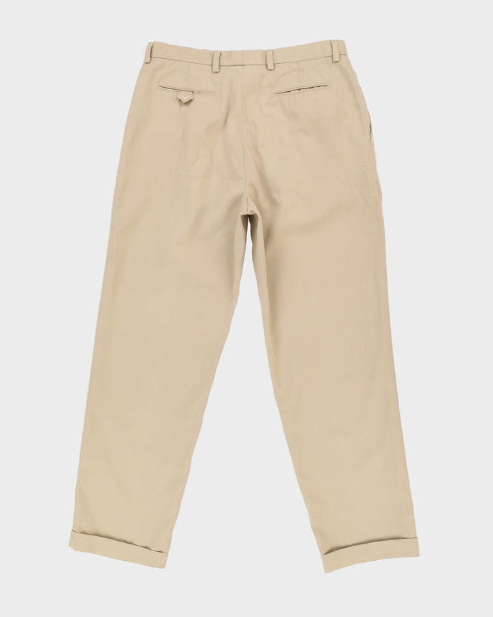 Vintage 90s Callaway Beige Pleated Trousers - W36 L32