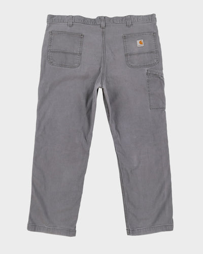 Carrhartt Grey Heavyweight Relaxed Fit Work Trousers - W42 L30