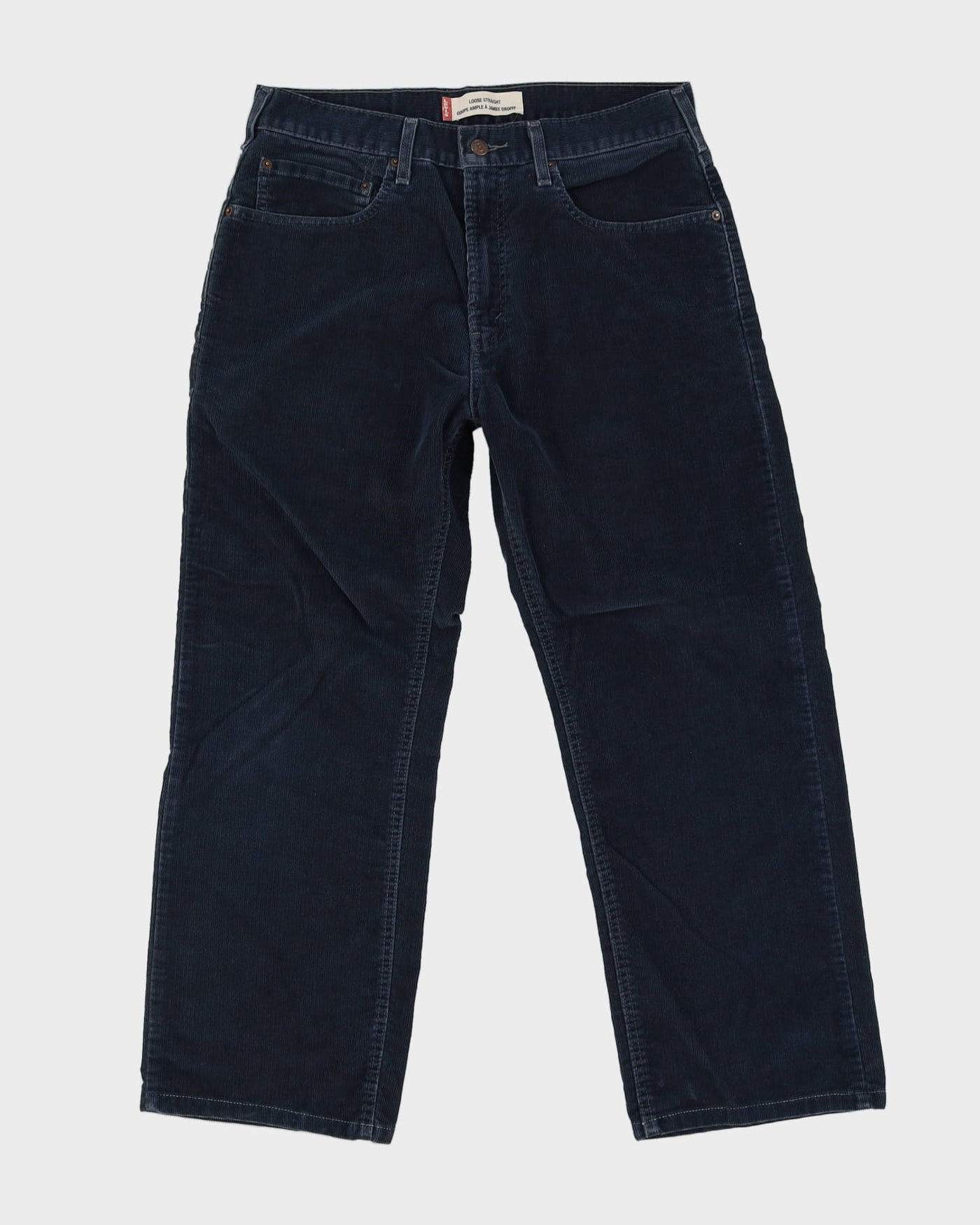 Levi's Navy Cord Trousers - W34 L28