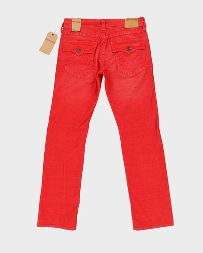 Deadstock True Religion Ricky Red Cord Trousers - W31 L34