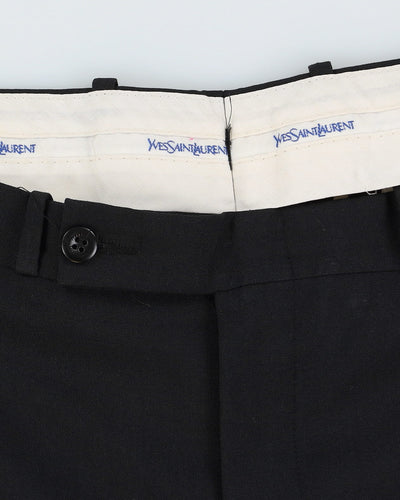 Vintage 90s Yves Saint Laurent Black Suit Trousers - W36 L30