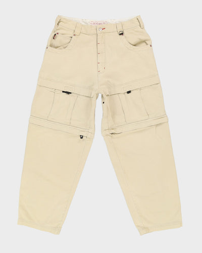 Vintage 90s Ecko Unltd Cream Cargo Trousers - W34 L31