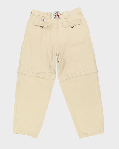 Vintage 90s Ecko Unltd Cream Cargo Trousers - W34 L31