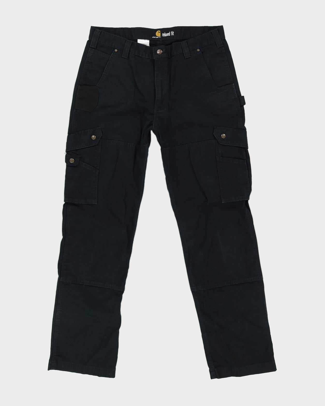 Carhartt Black Canvas Double Knee Workwear Trousers - W36 L33
