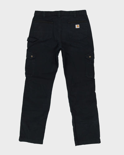 Carhartt Black Canvas Double Knee Workwear Trousers - W36 L33