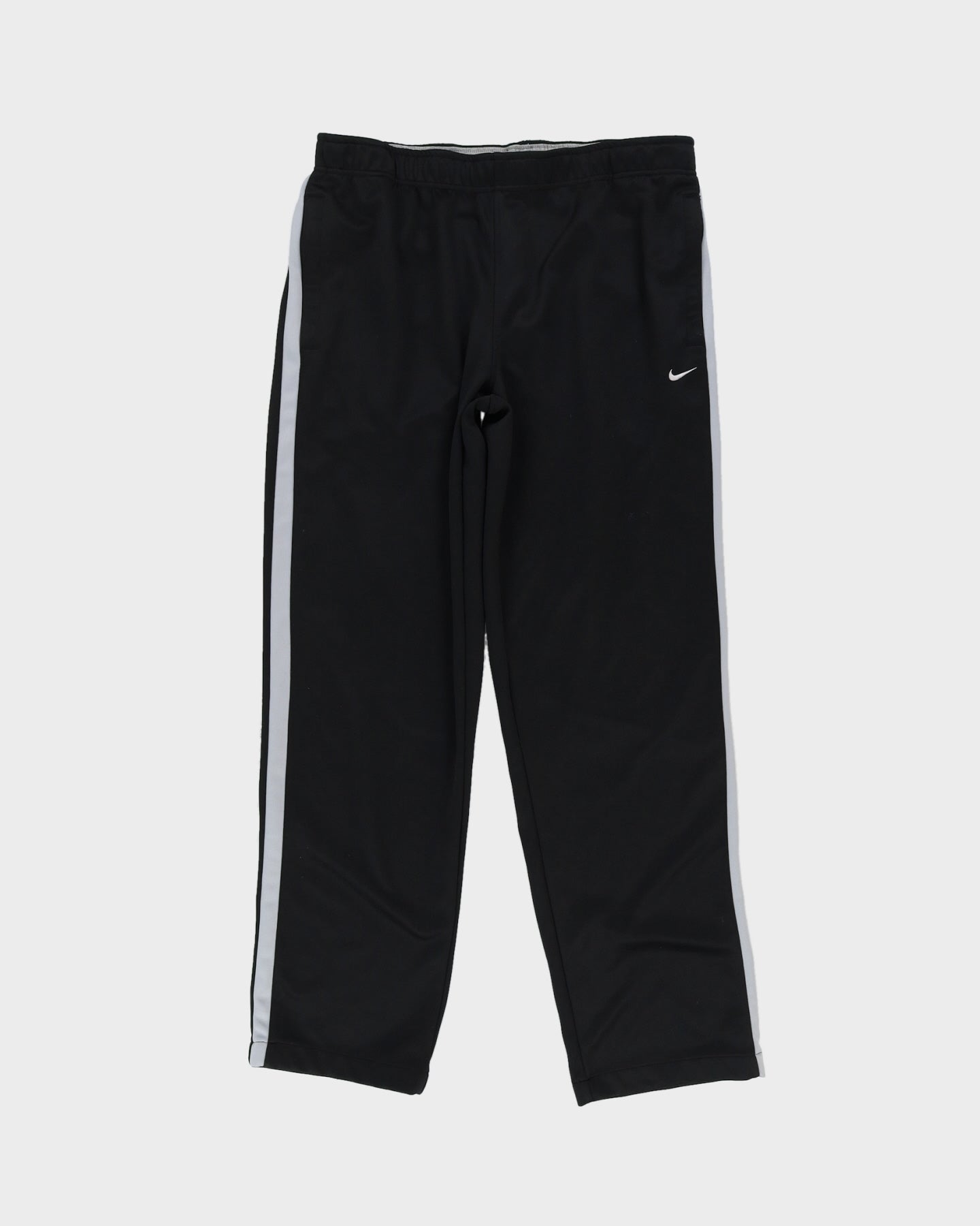 00s Y2K Nike Black Track Bottoms - W36 L33