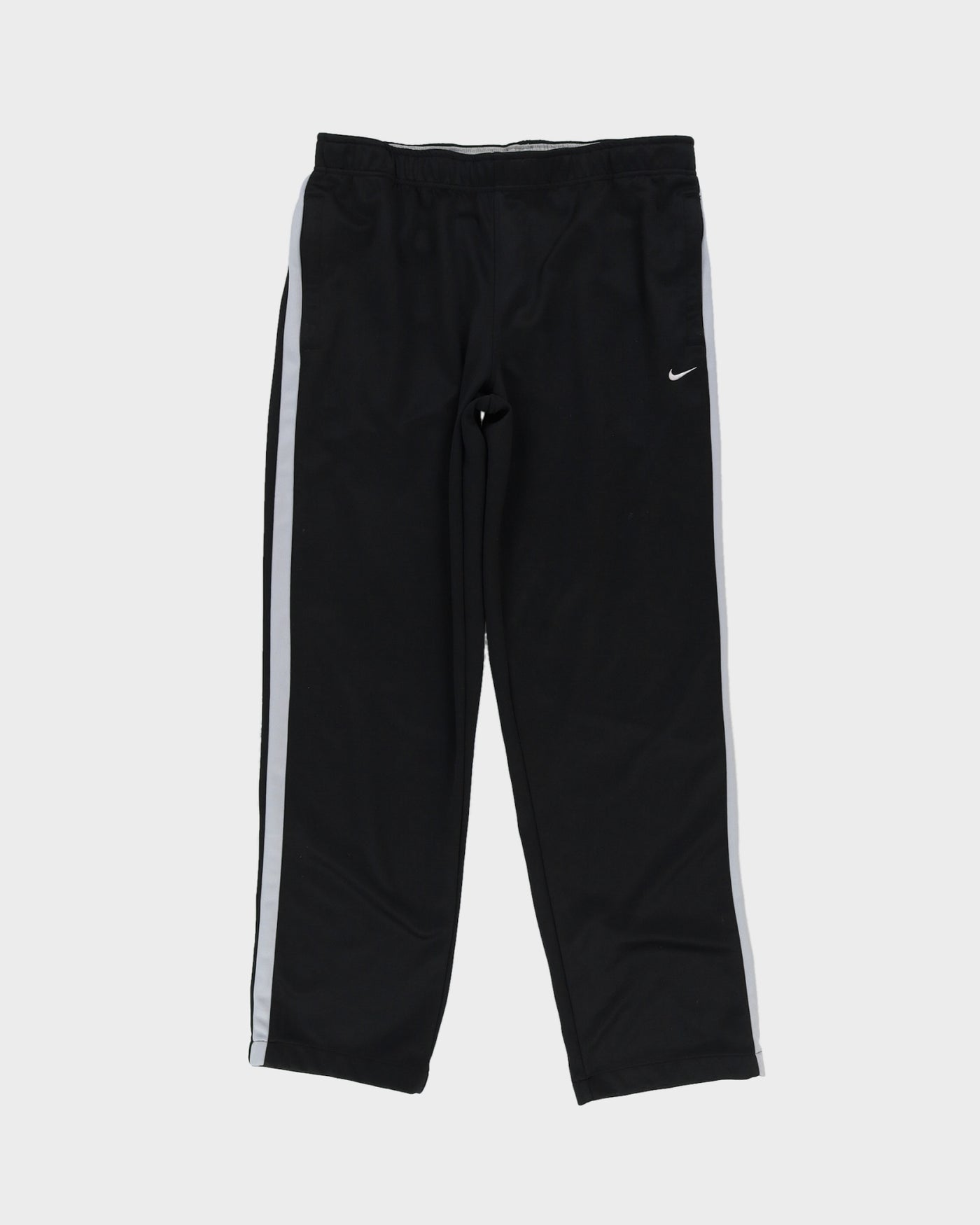 00s Y2K Nike Black Track Bottoms - W36 L33