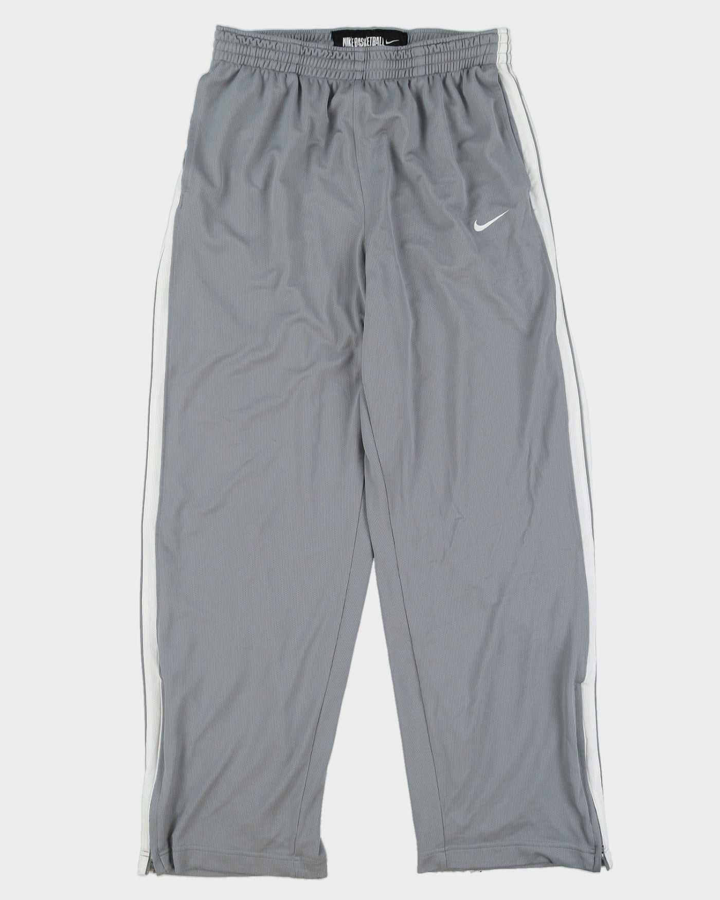 00s Y2K Nike Grey Basketball Track Bottoms - W36 L34
