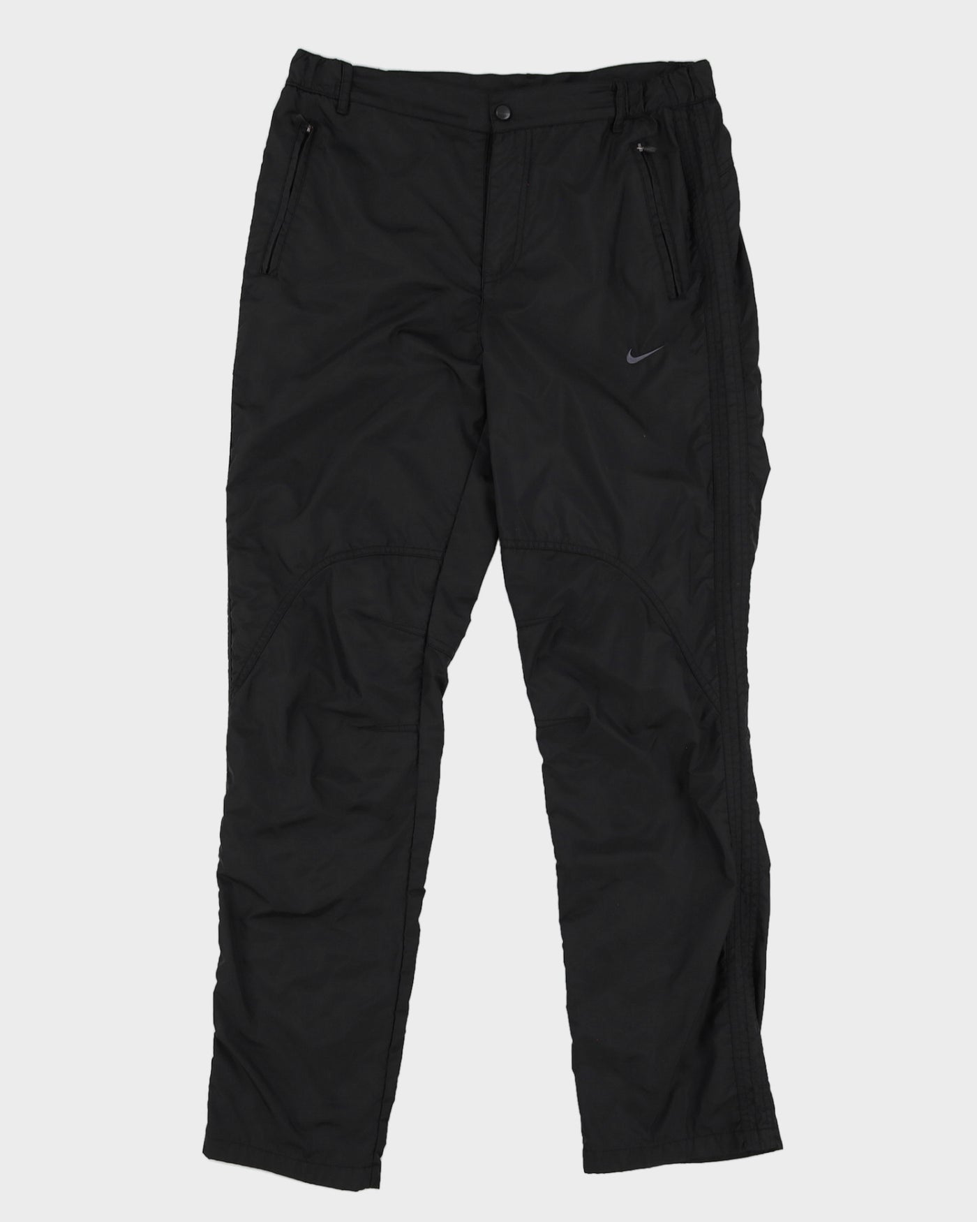 00s Nike Black Track Bottoms - W34 L31