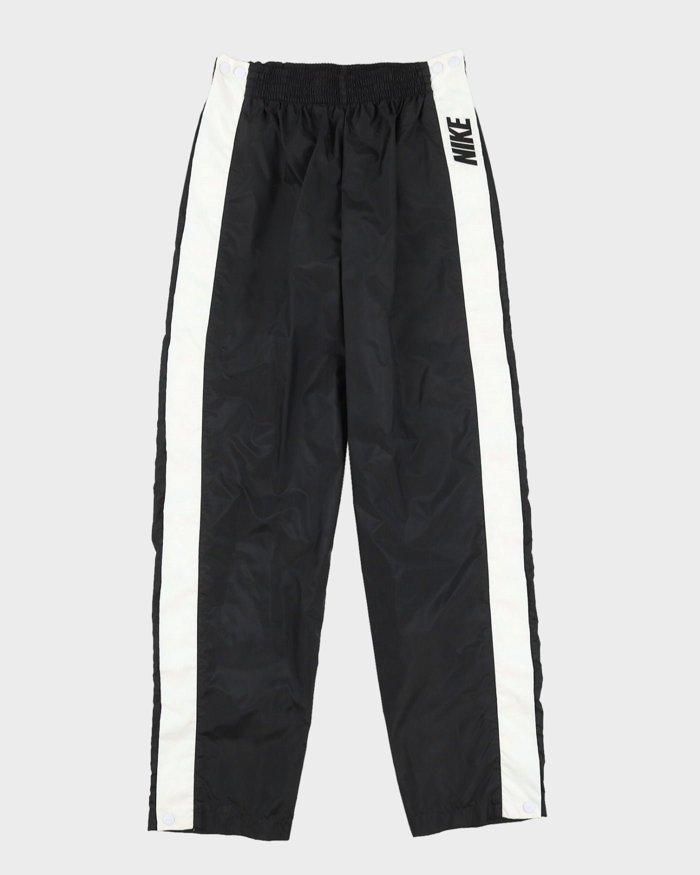Vintage 90s Nike Black Buttoned  Up Track Bottoms With Embroidery - W32 L32