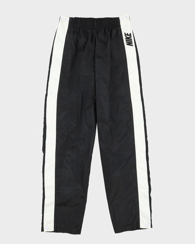 Vintage 90s Nike Black Buttoned  Up Track Bottoms With Embroidery - W32 L32