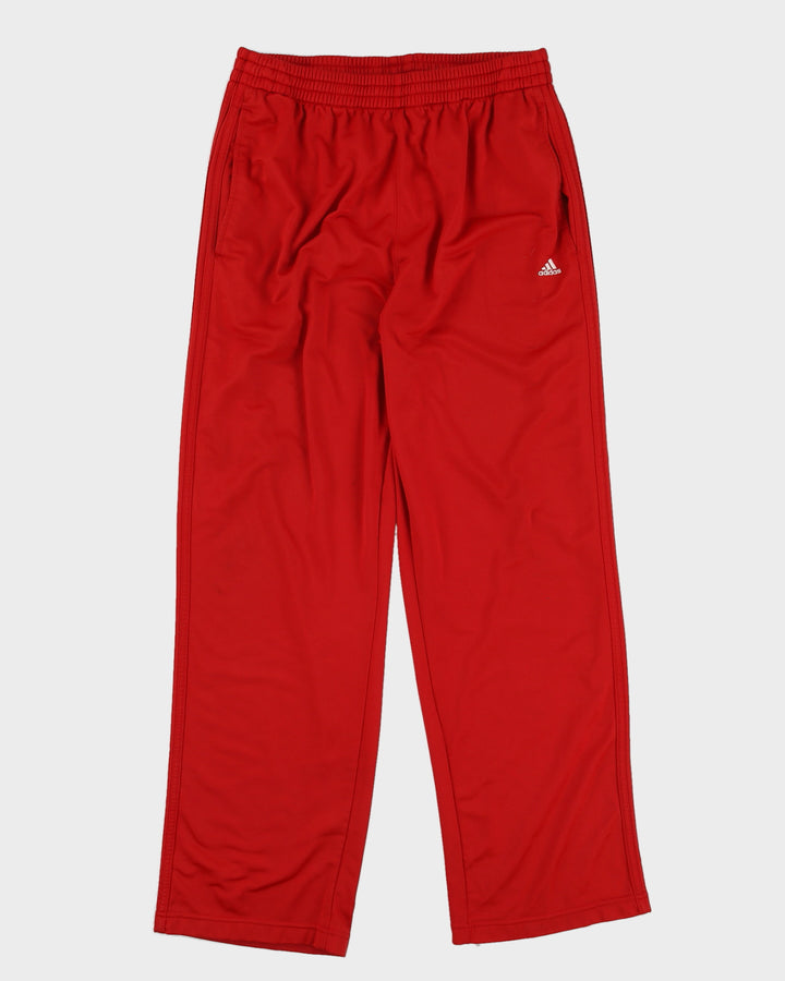 00s Y2K Adidas Red Track Bottoms - W36 L34