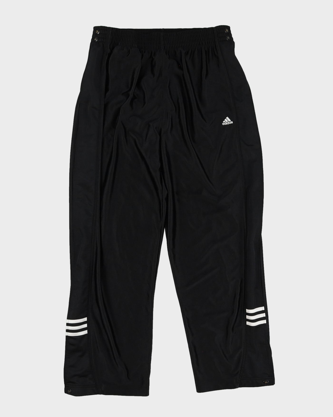 Pantalones de chandal con botones negros Adidas de los anos 2000 w36 l31 Rokit