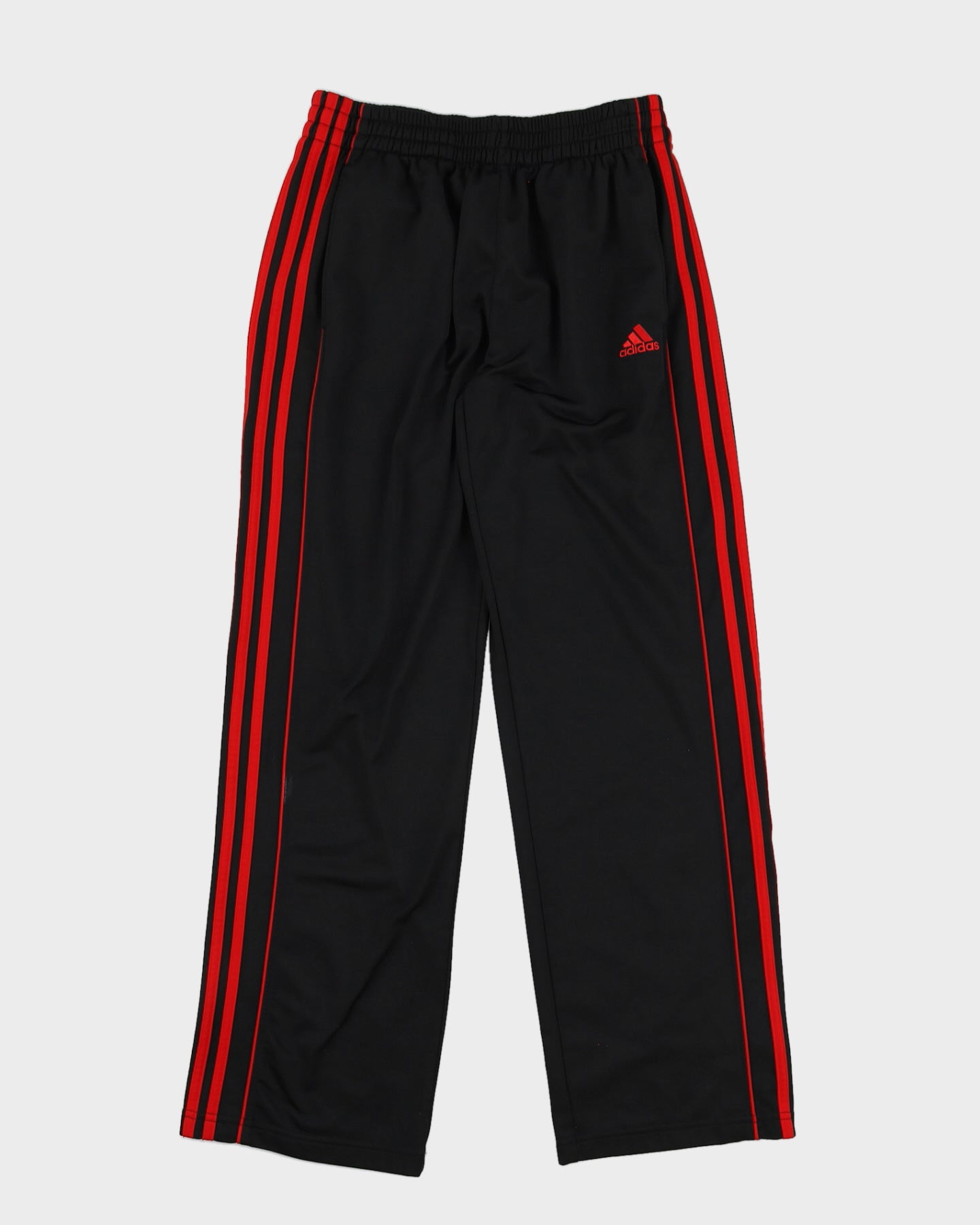 Adidas Black / Red Striped Track Bottoms - W34 L31