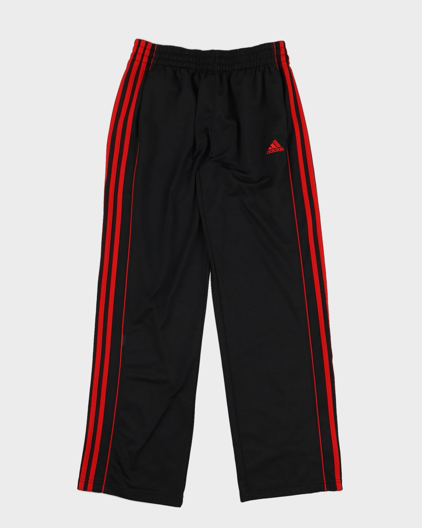 Adidas Black / Red Striped Track Bottoms - W34 L31