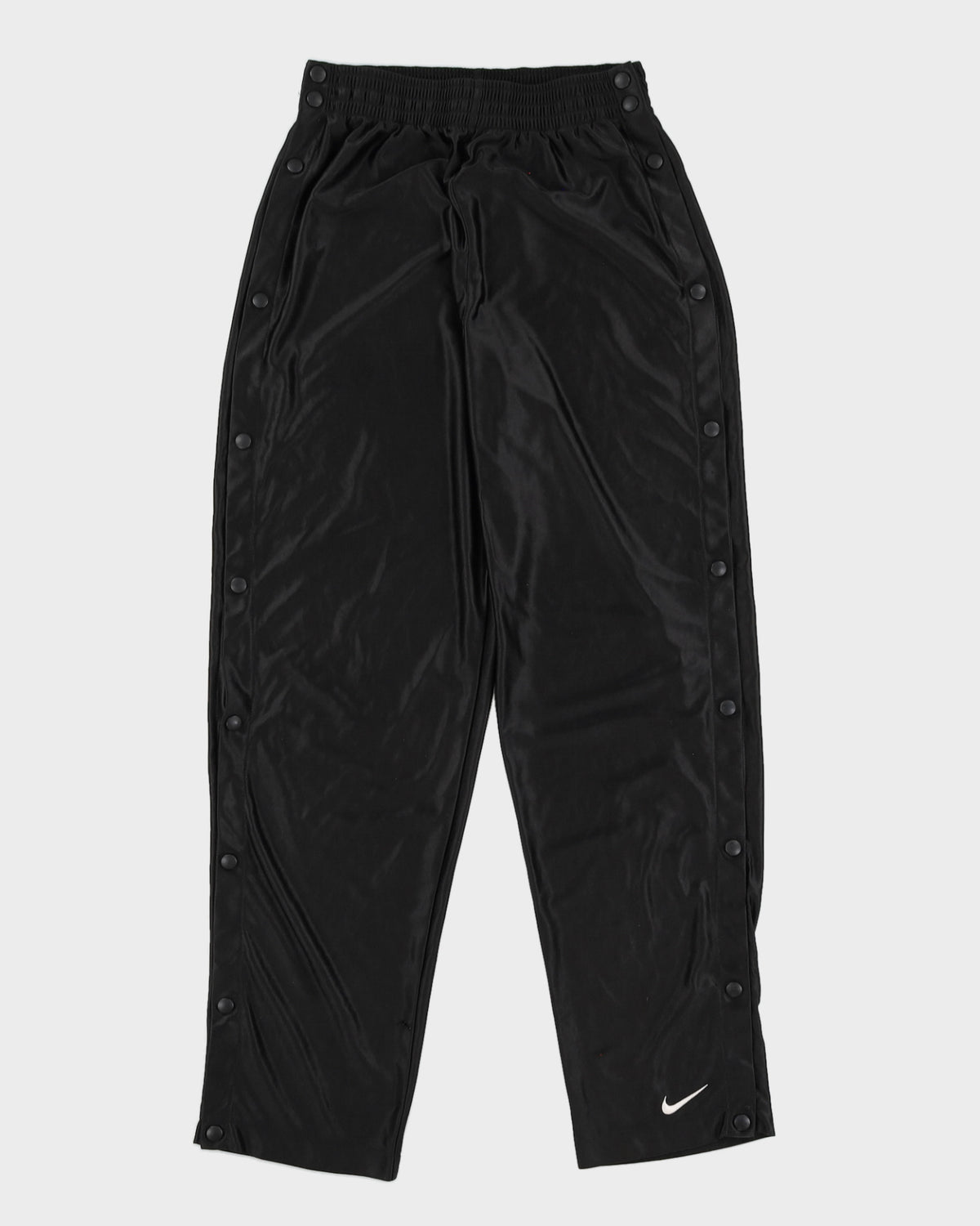 00s Y2K Nike Black Buttoned Up Track Bottoms - W30 L33