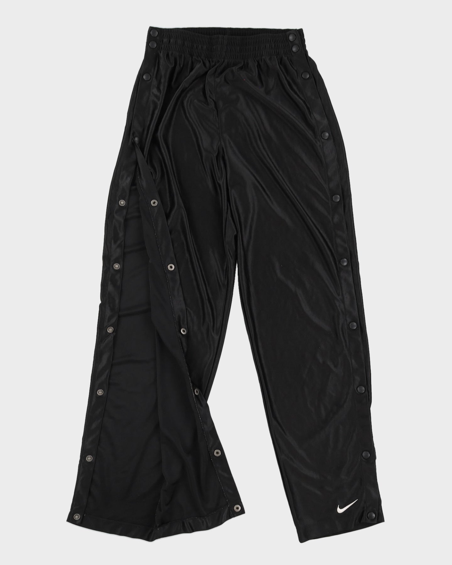 00s Y2K Nike Black Buttoned Up Track Bottoms - W30 L33