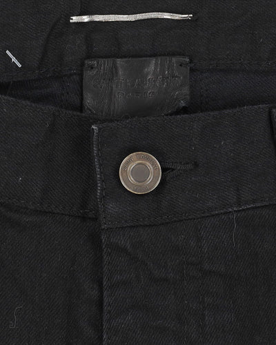 Saint Laurent Black Frayed Jeans - W32 L34