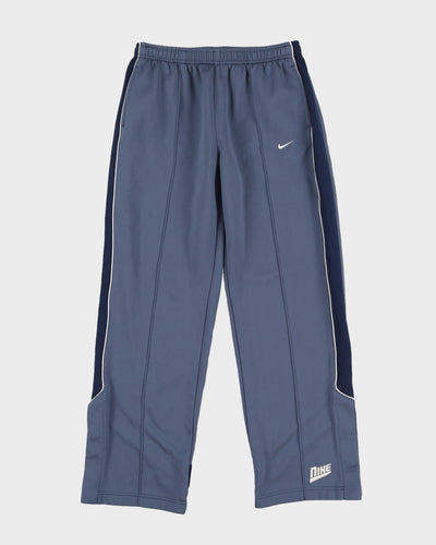 00s Y2K Nike Blue Track Bottoms With Embroidered Logo - W30 L31