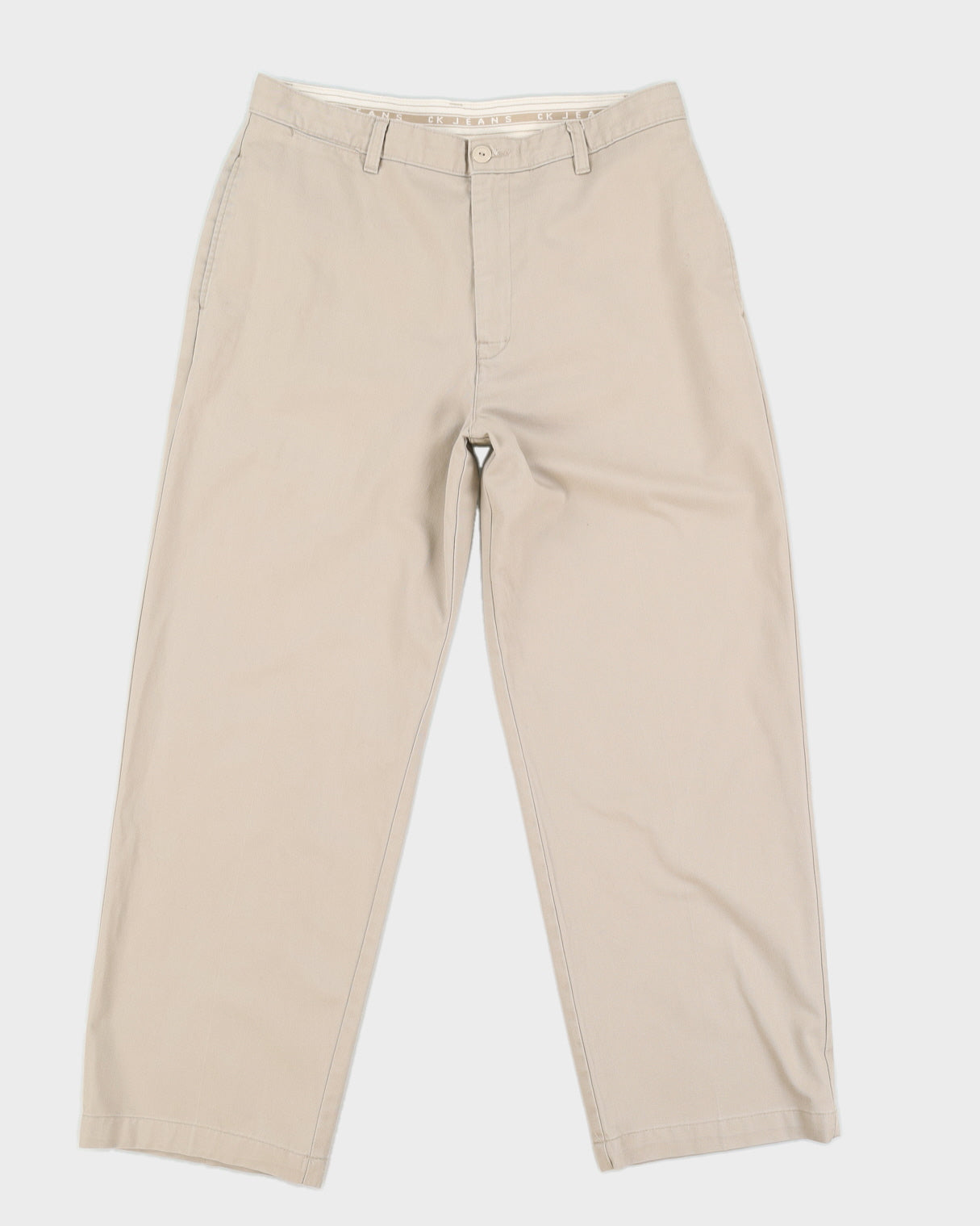 Vintage 90s Calvin Klein Jeans Beige Trousers - W34 L 29