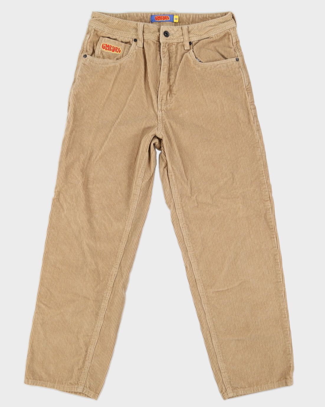 Empyre Beige Loose Fit Cord Trousers - W30 L28