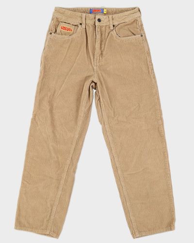 Empyre Beige Loose Fit Cord Trousers - W30 L28