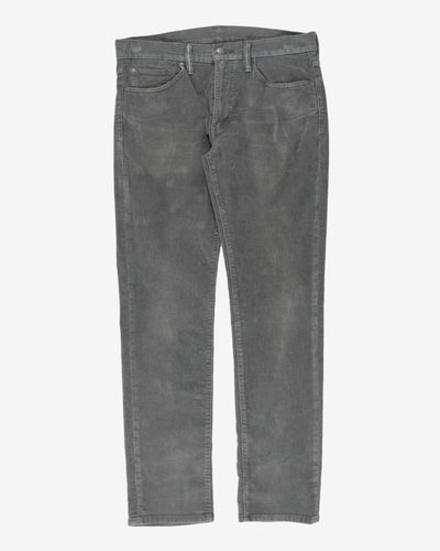 Levi's 511 Grey Corduroy Trousers - W36 L30