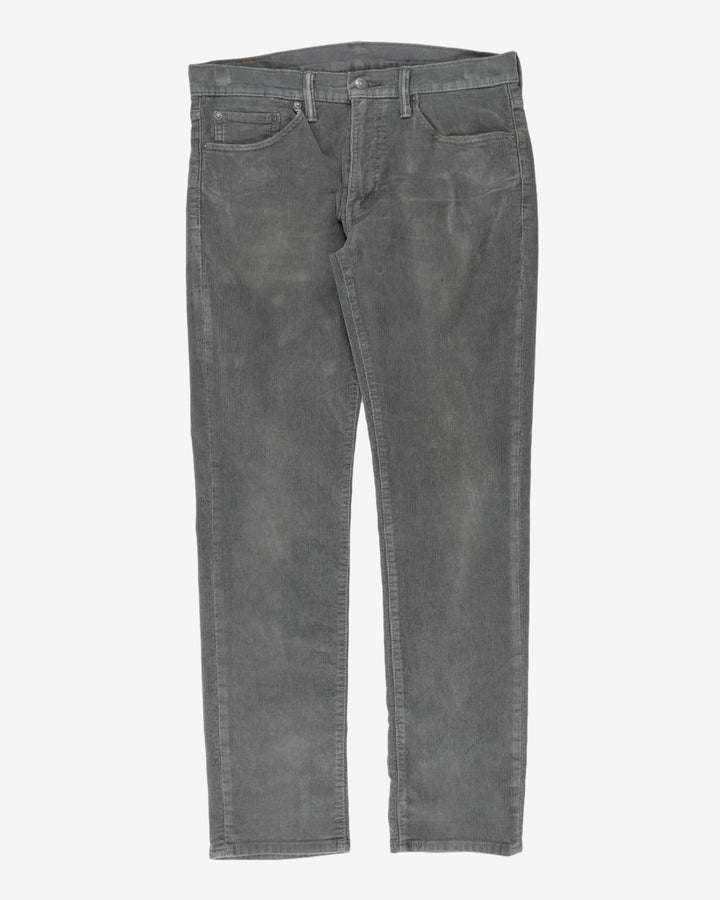 Levi's 511 Grey Corduroy Trousers - W36 L30