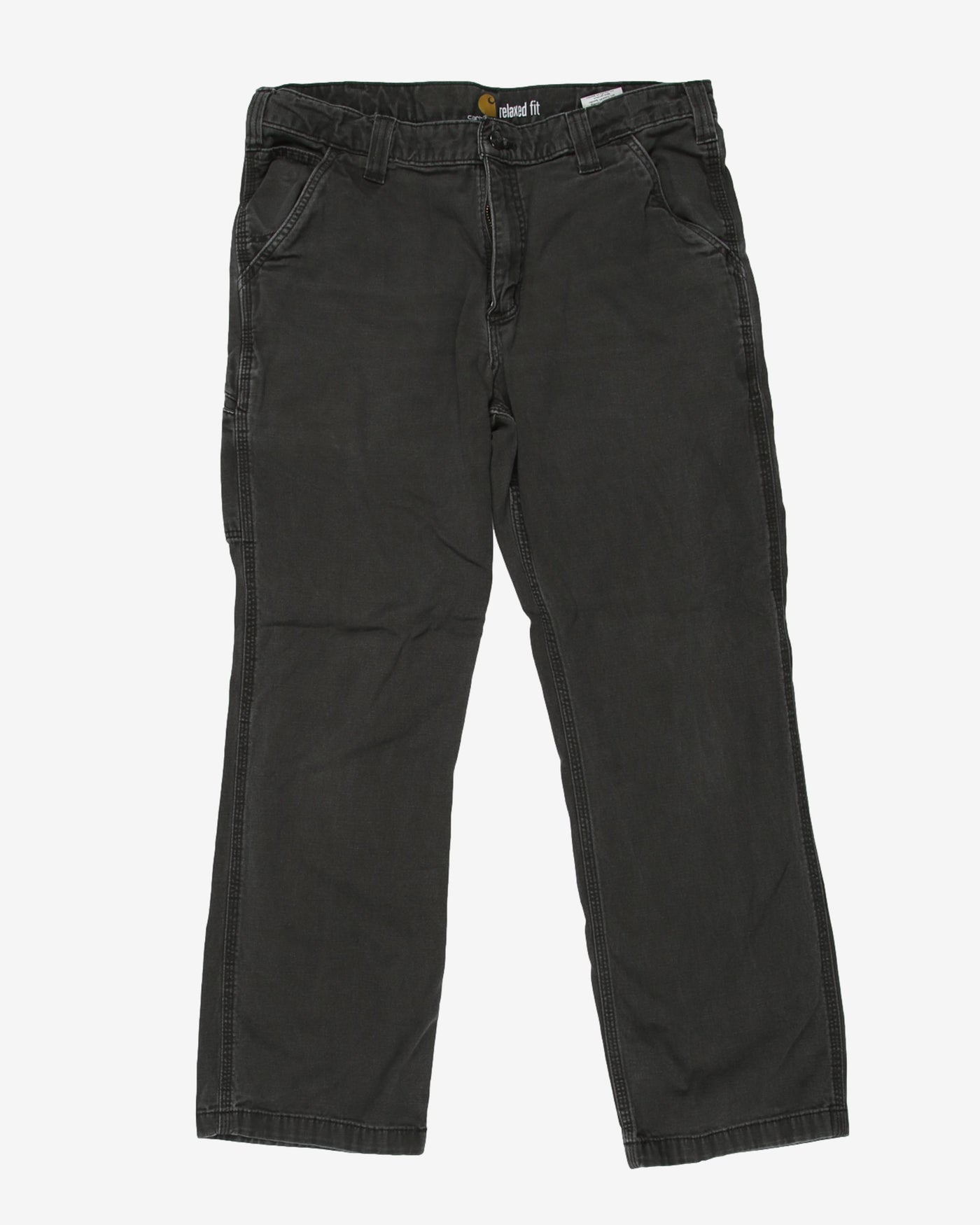 Carhartt Dark Grey Relaxed Fit Casual Workwear Trousers - W34 L28