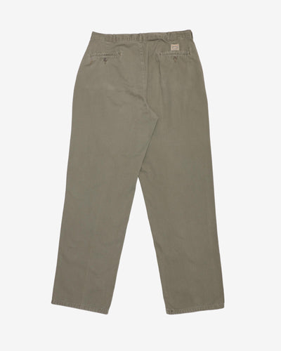 Vintage 90s Polo by Ralph Lauren Green Smart Casual Trousers - W34 L32