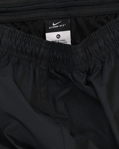 00s Nike Total 90 Black Embroidered Logos Track Bottoms - XL