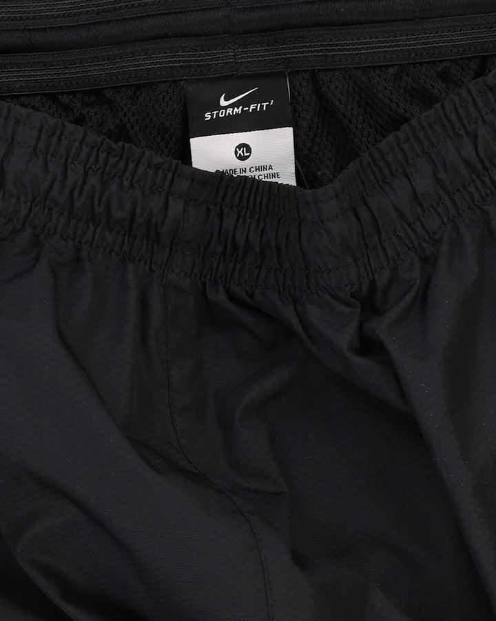 00s Nike Total 90 Black Embroidered Logos Track Bottoms - XL