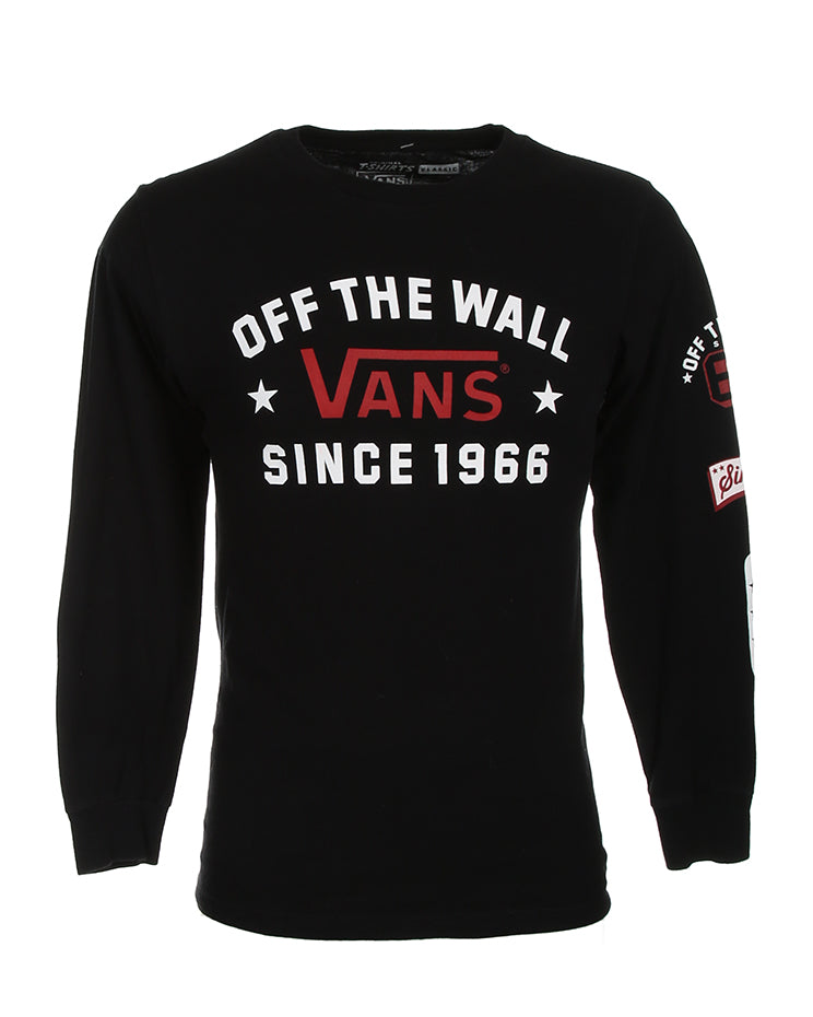 Vans Black Long Sleeve Cotton T-shirt - XS