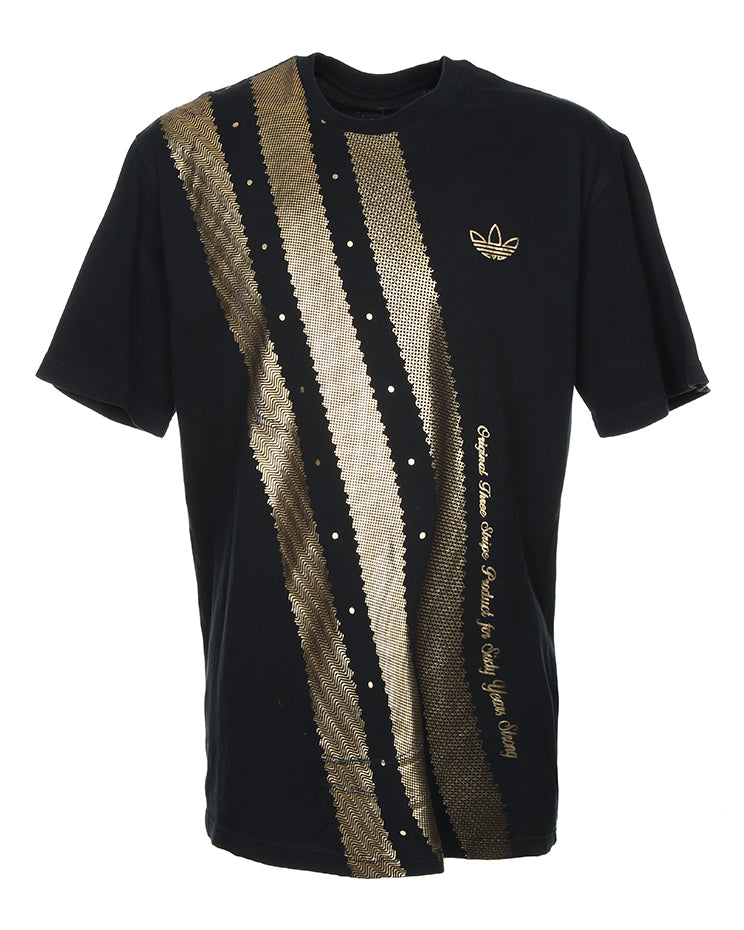 Adidas Gold on Black T-Shirt - XL
