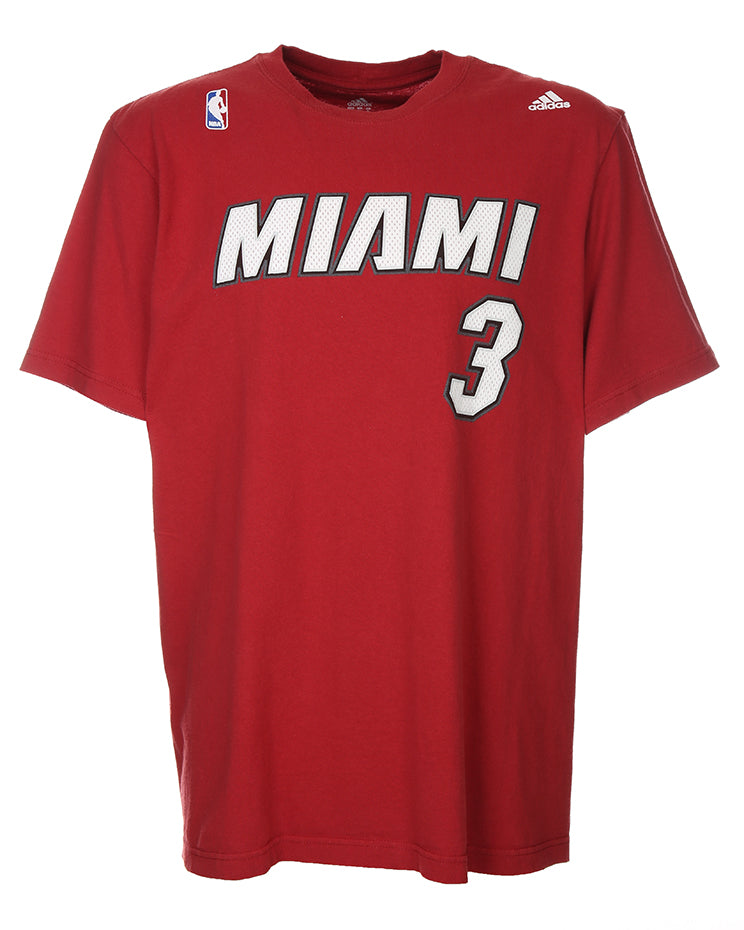 Adidas Miami Heat Wade text t-shirt - XL