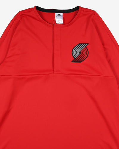 adidas nba red long sleeve t-shirt - xl