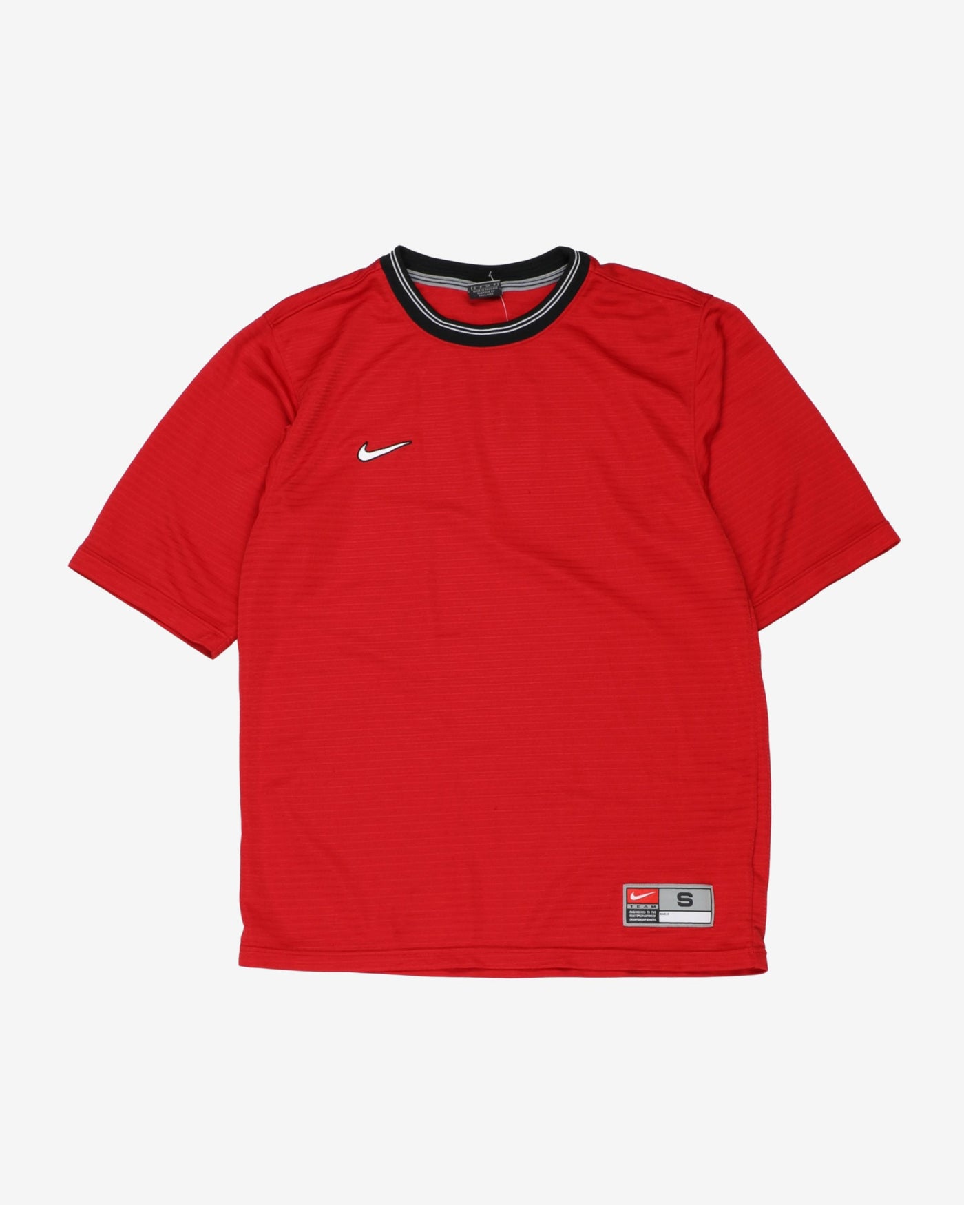 00s Plain Red Nike Football Training Shirt - S