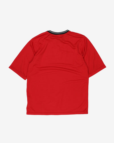 00s Plain Red Nike Football Training Shirt - S