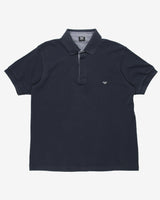 Blue Armani Embroidered Logo Polo Shirt - L
