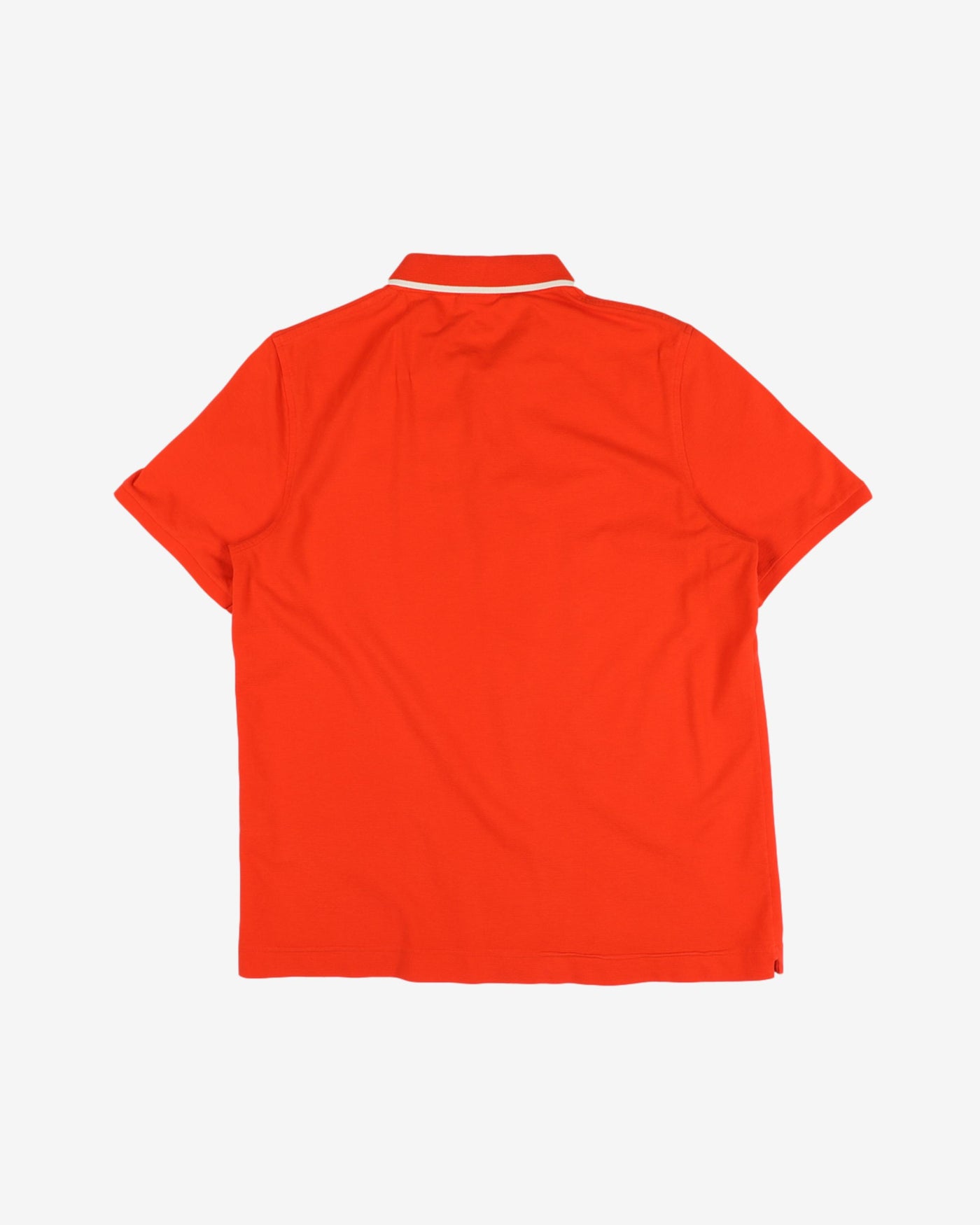 lacoste sport orange chest logo polo shirt - m