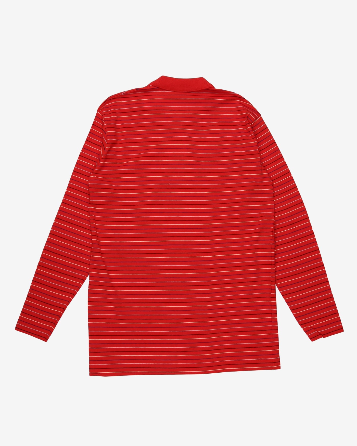 Benetton deadstock red striped polo shirt - S / M