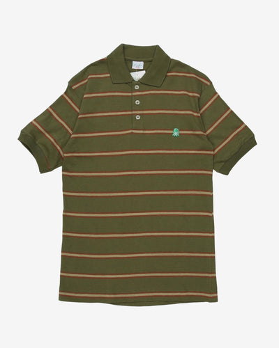 Benetton deadstock green short sleeve polo shirt - XXS