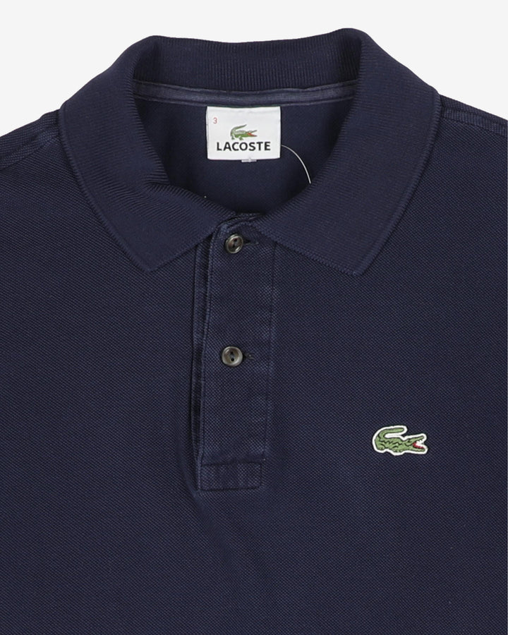 Navy Lacoste Classic Fit Logo Polo Shirt - S