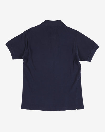 Navy Lacoste Classic Fit Logo Polo Shirt - S