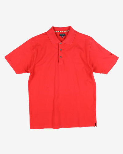 Burberry Golf Red Polo Shirt - M