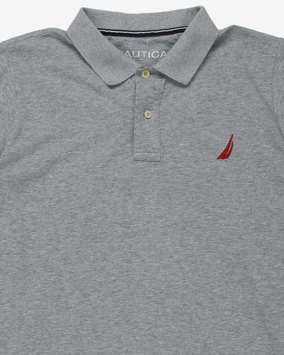 Nautica Red Logo / Grey Polo Shirt - M