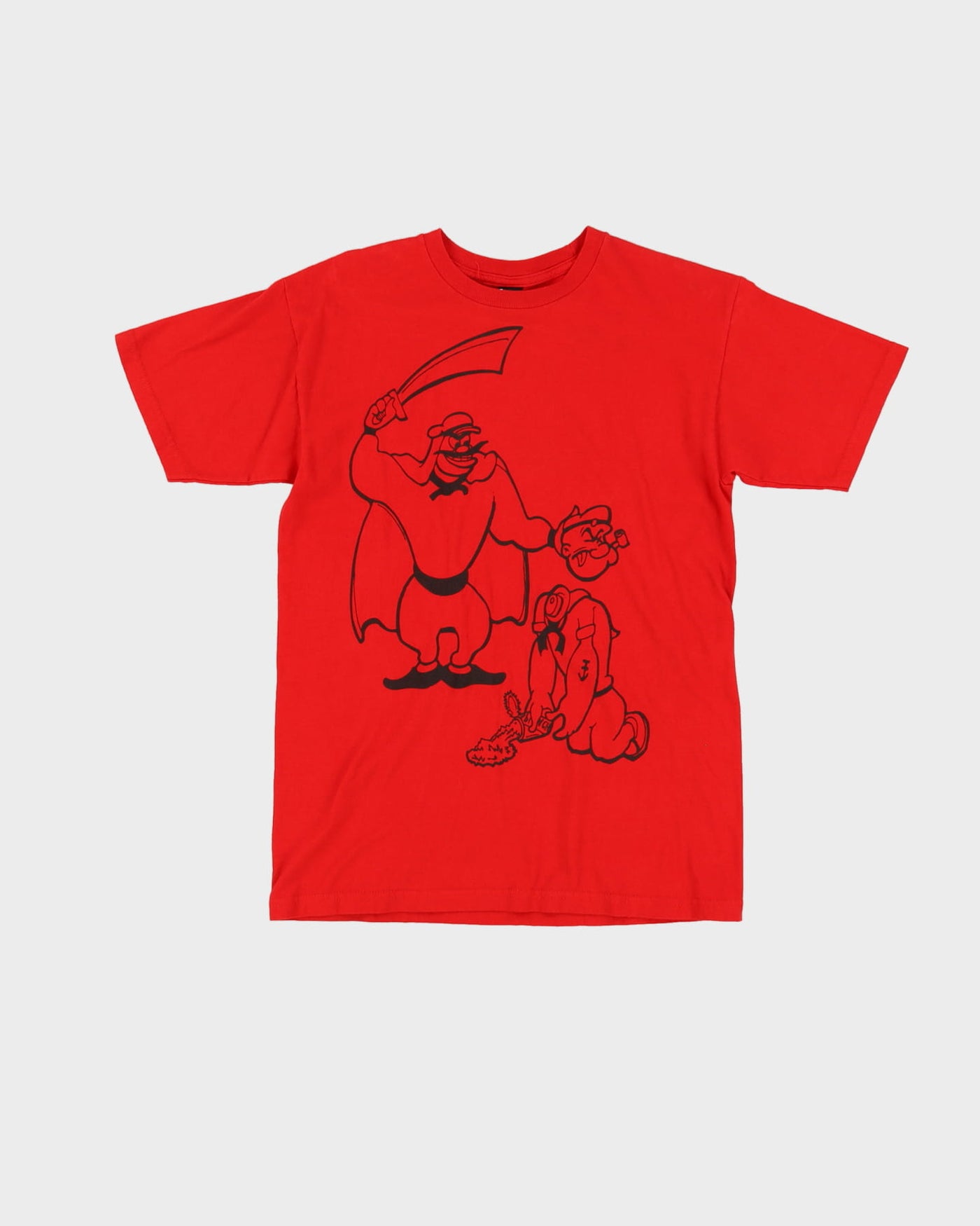 Popeye Red Graphic Artwork T-Shirt - S