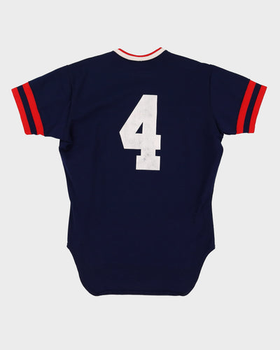 Vintage 70s Navy Rawlings Baseball Jersey 'Jolo' #4 - L