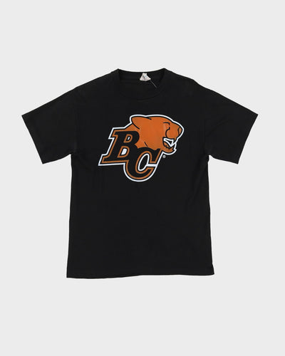 Early 90s BC Lions CFL Black Single Stitch Graphic T-Shirt - M